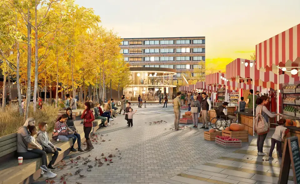 Tredjepris i arkitekttävlingen för Guldtorget, "Guldläge".